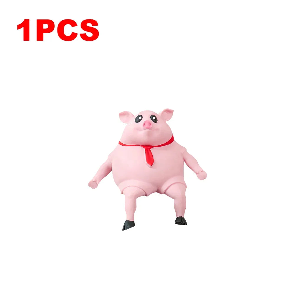 1/2/3PCS Pink Pig Stress Relief Toy Decompression Toys Squeeze Rebound Animal Little Pig Pinch Fidget Toy For Children Or Pets