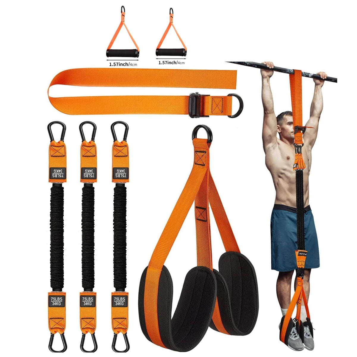 Pull Up Assistance Bands Set Resistance Strap for Pull-ups Assist for Men Women Hanging Training Chin-up Workout Body Stretching