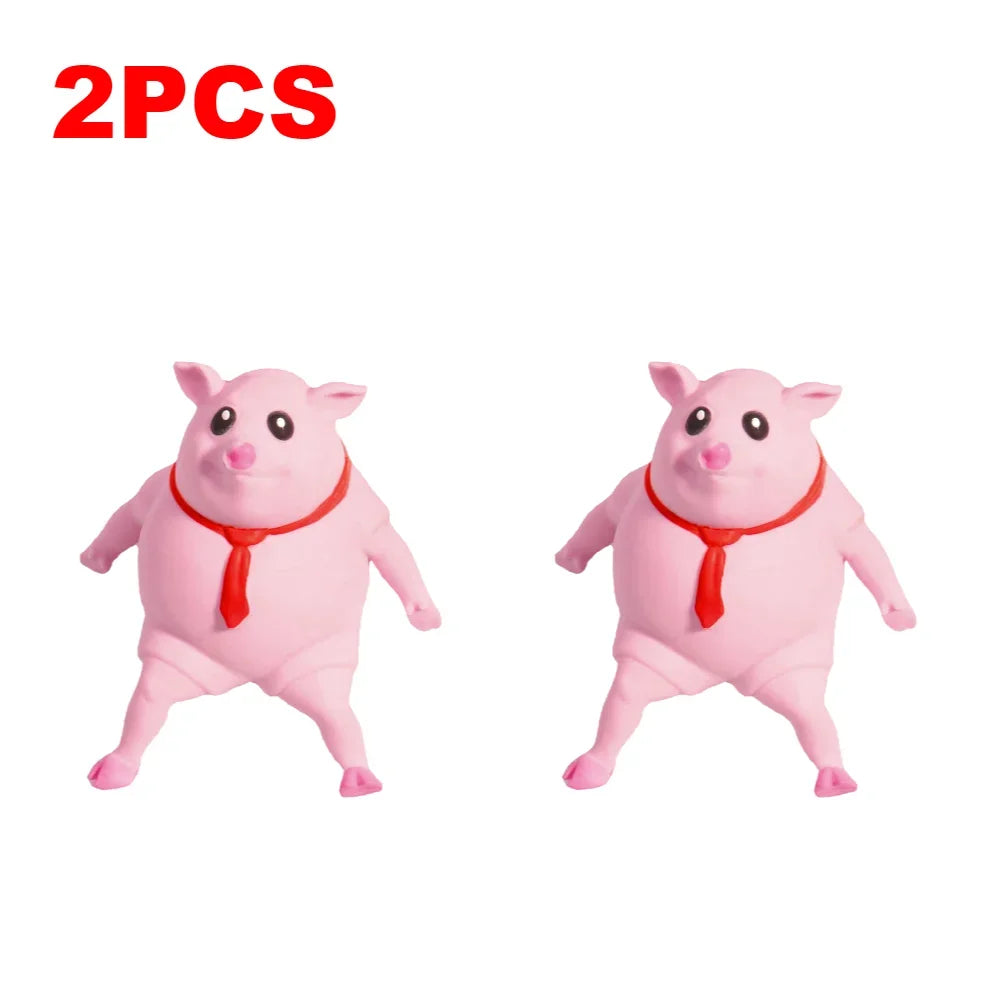 1/2/3PCS Pink Pig Stress Relief Toy Decompression Toys Squeeze Rebound Animal Little Pig Pinch Fidget Toy For Children Or Pets