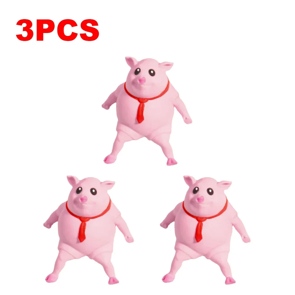 1/2/3PCS Pink Pig Stress Relief Toy Decompression Toys Squeeze Rebound Animal Little Pig Pinch Fidget Toy For Children Or Pets