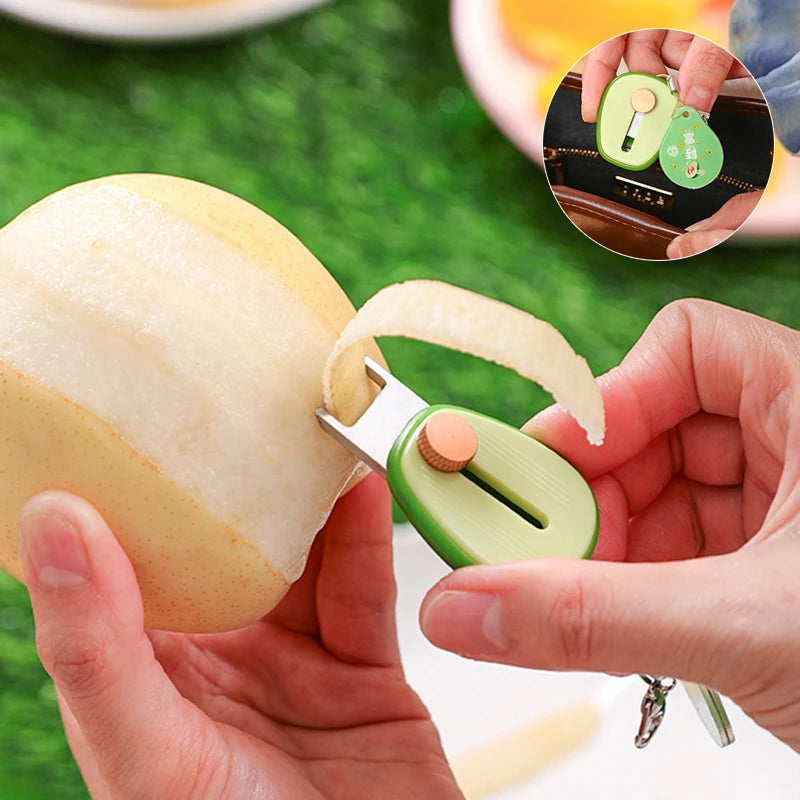 Mini Cartoon Scalable Peeler Stainless Steel Fruits Paring Knife Portable Peeler Cute Peeling Knife Avocado Kitchen Gadgets Tool