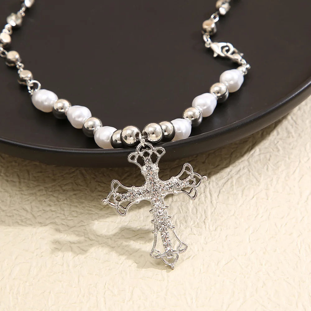 Pearl Cross Pendant.