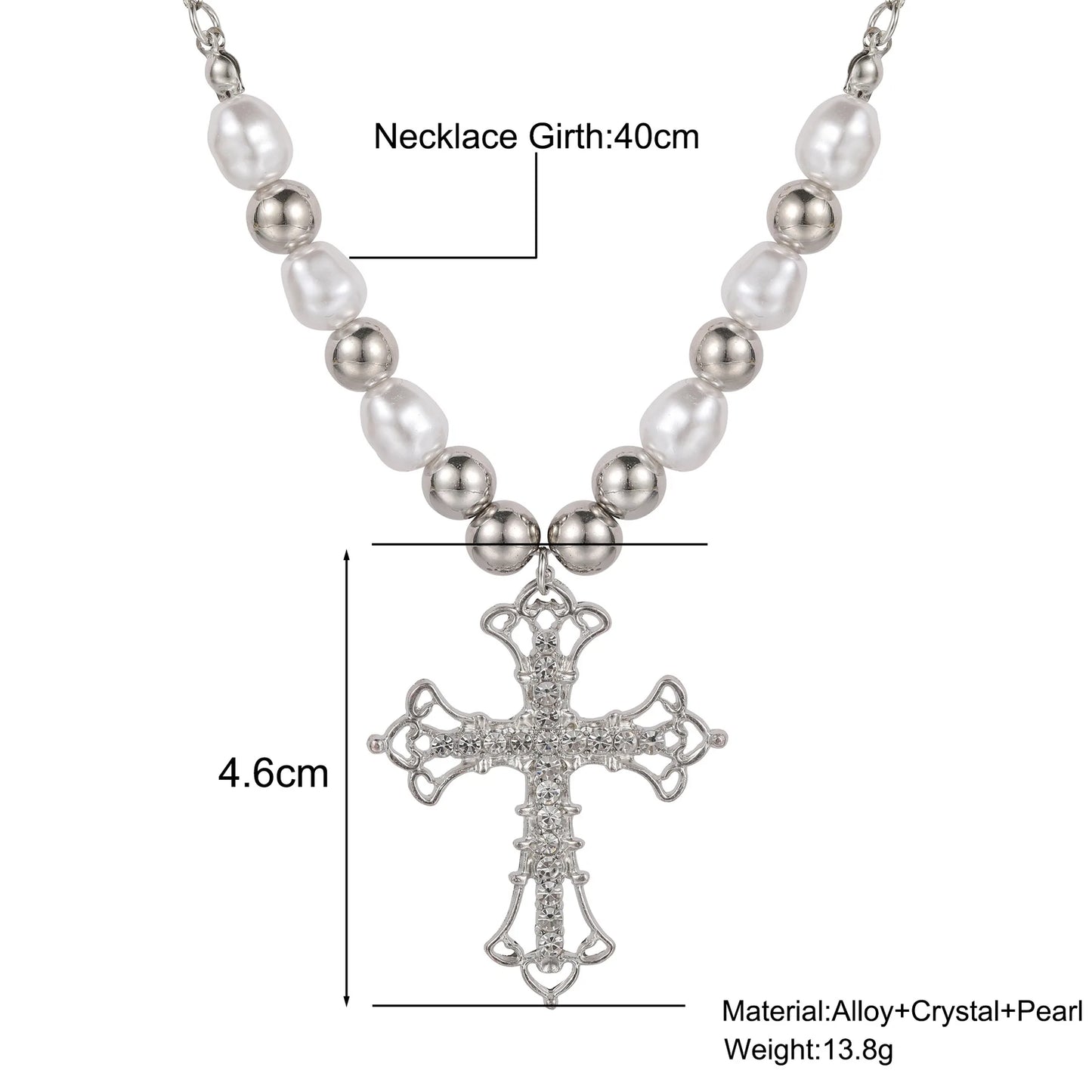 Pearl Cross Pendant.