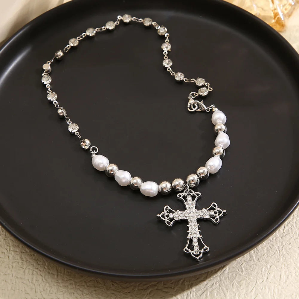 Pearl Cross Pendant.