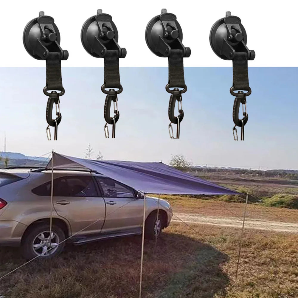 4Pcs Car Tent Suction Cups Buckle