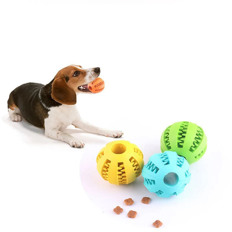pet leaking ball toys dogs playing with natural rubber leaking device grappling.