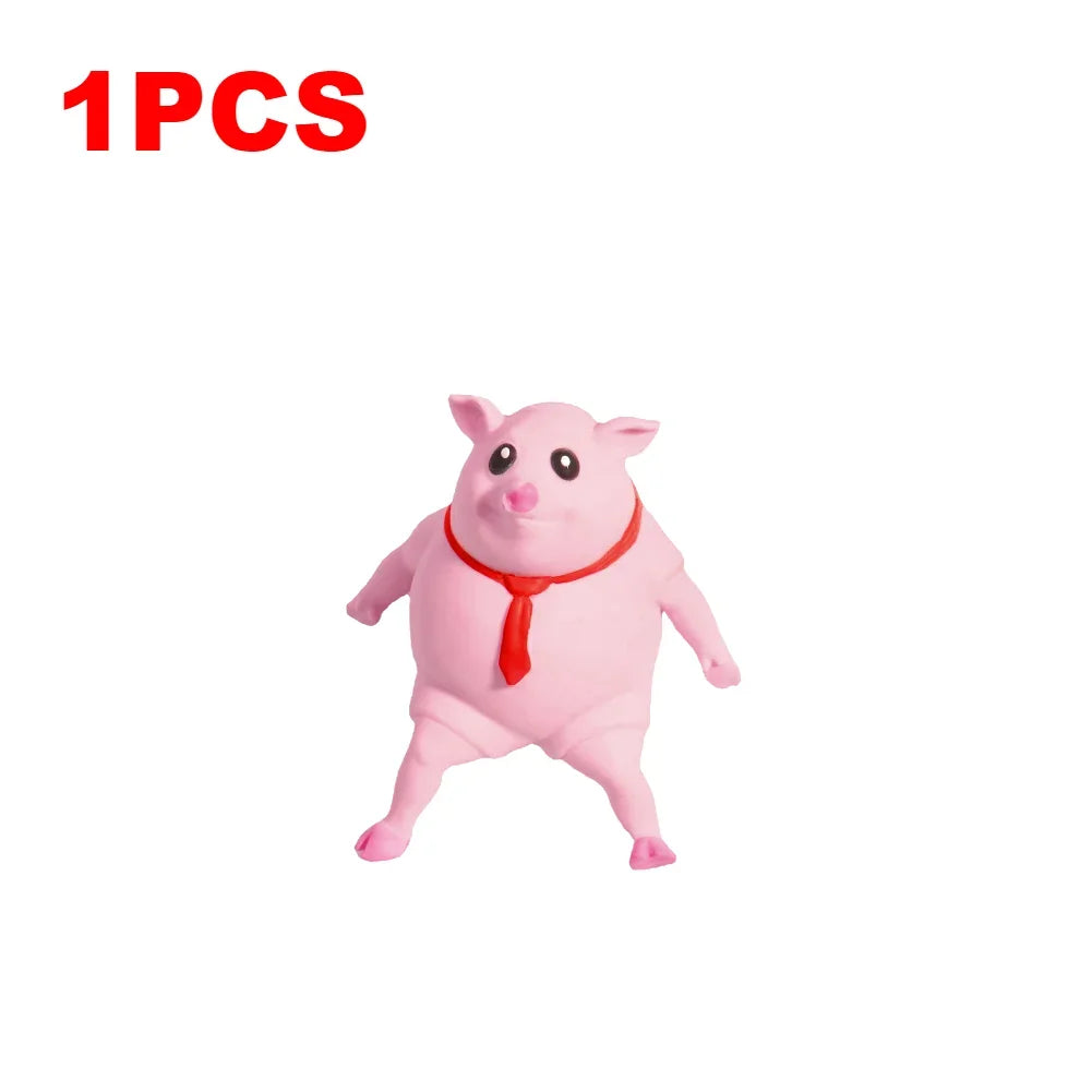 1/2/3PCS Pink Pig Stress Relief Toy Decompression Toys Squeeze Rebound Animal Little Pig Pinch Fidget Toy For Children Or Pets