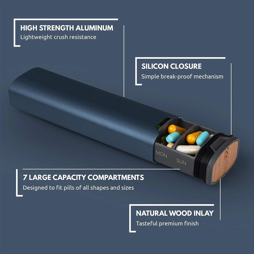 1Pcs 7 Day Weekly Pill Organizer