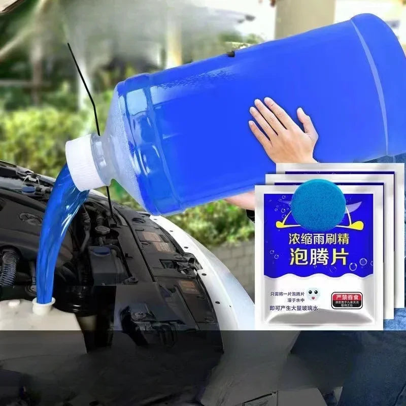 ‌All-Season Windshield Washer Effervescent Tablet (Solid Concentrate) Shellac-Free Formula