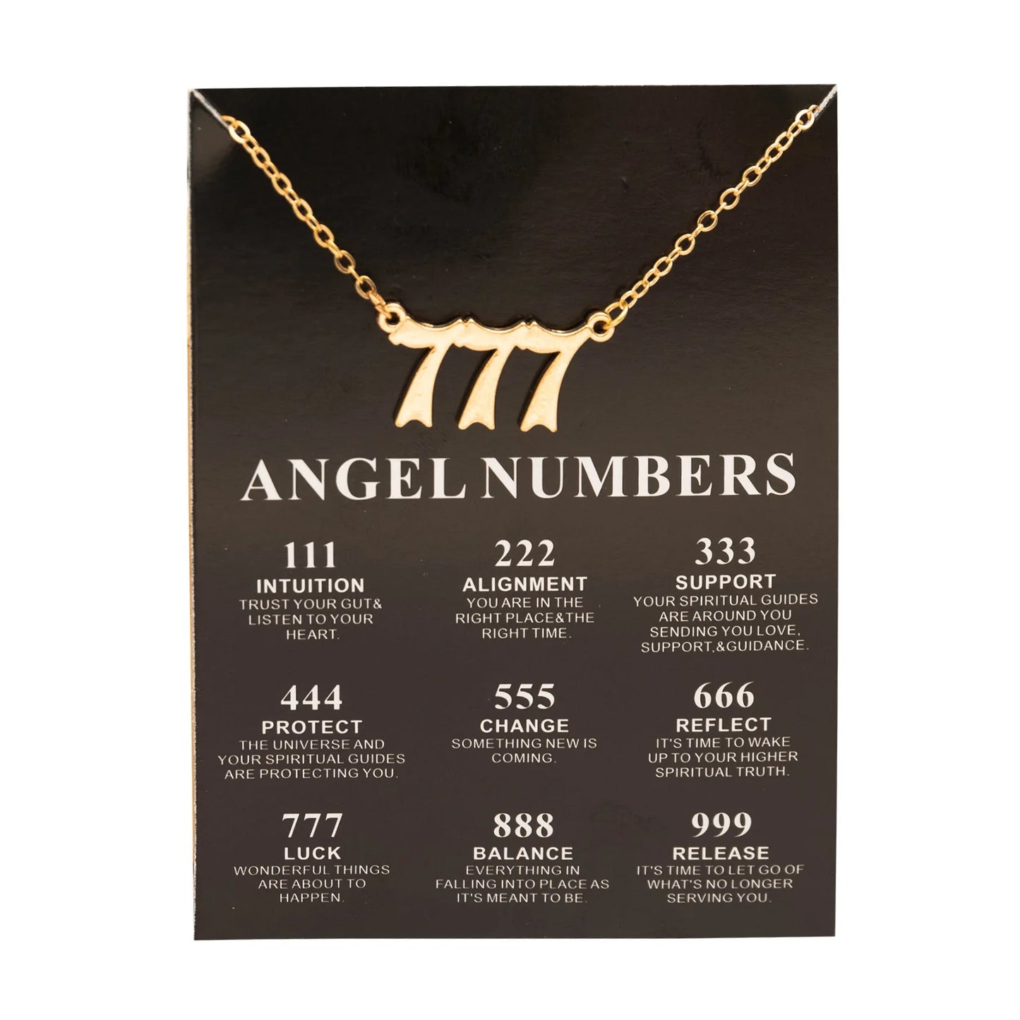 Lucky Angel Numbers Wish 777 Pendant Necklace