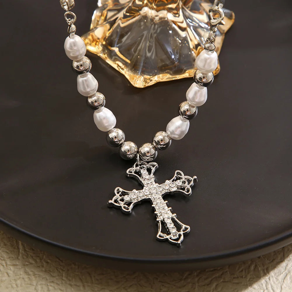 Pearl Cross Pendant.
