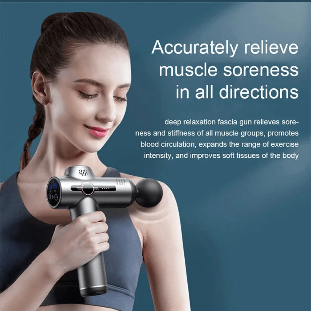 99 Level Massage Gun Fascia Deep Muscle Relax Body Neck Massager Male Female.